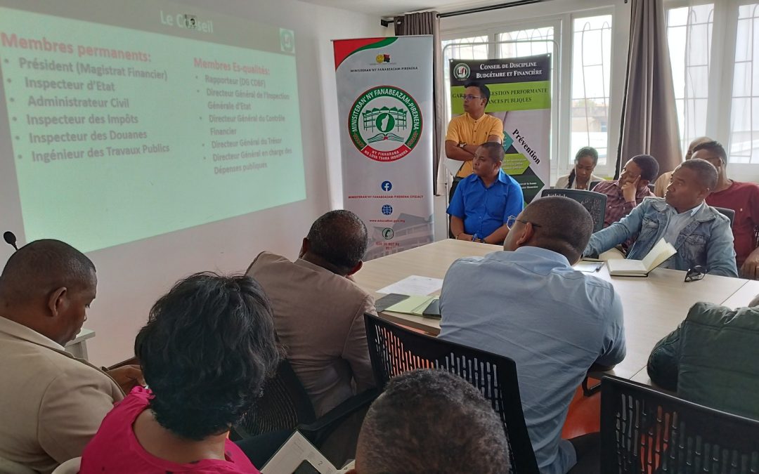 Atelier d’information et de sensibilisation des acteurs budgétaires au Ministère de l’Éducation Nationale